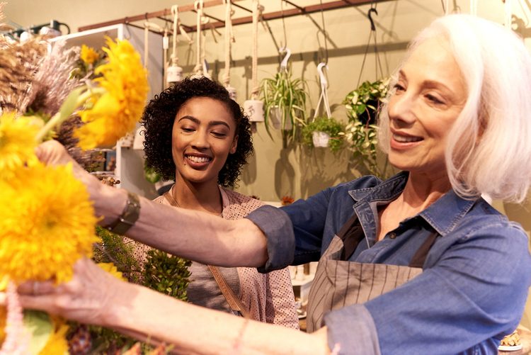 ladies in a flower shop